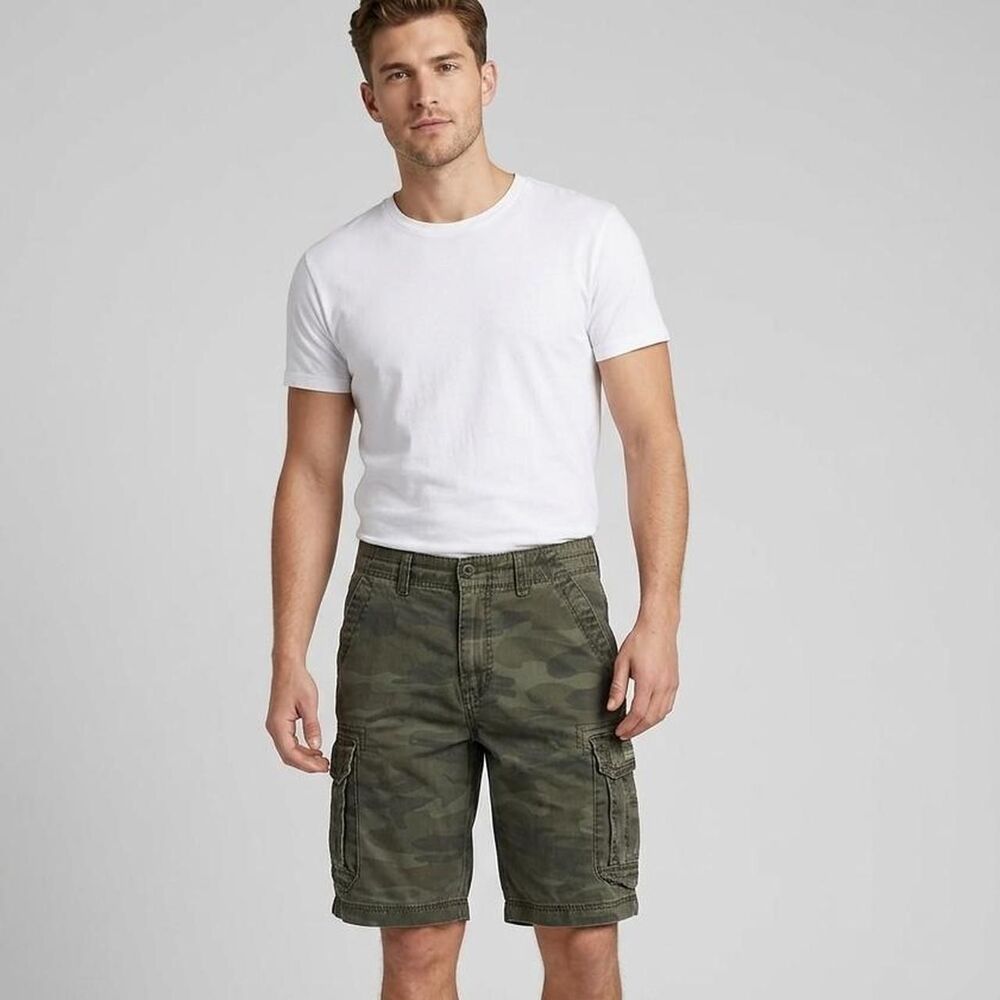 Union-bay Men's Green and Grey Shorts